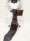 Goud-marineblauw stropdas