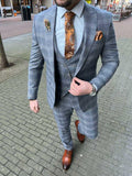 Light gray checkered design Peaky suit (3)