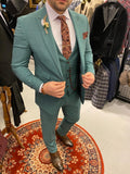 Candy green wedding suit