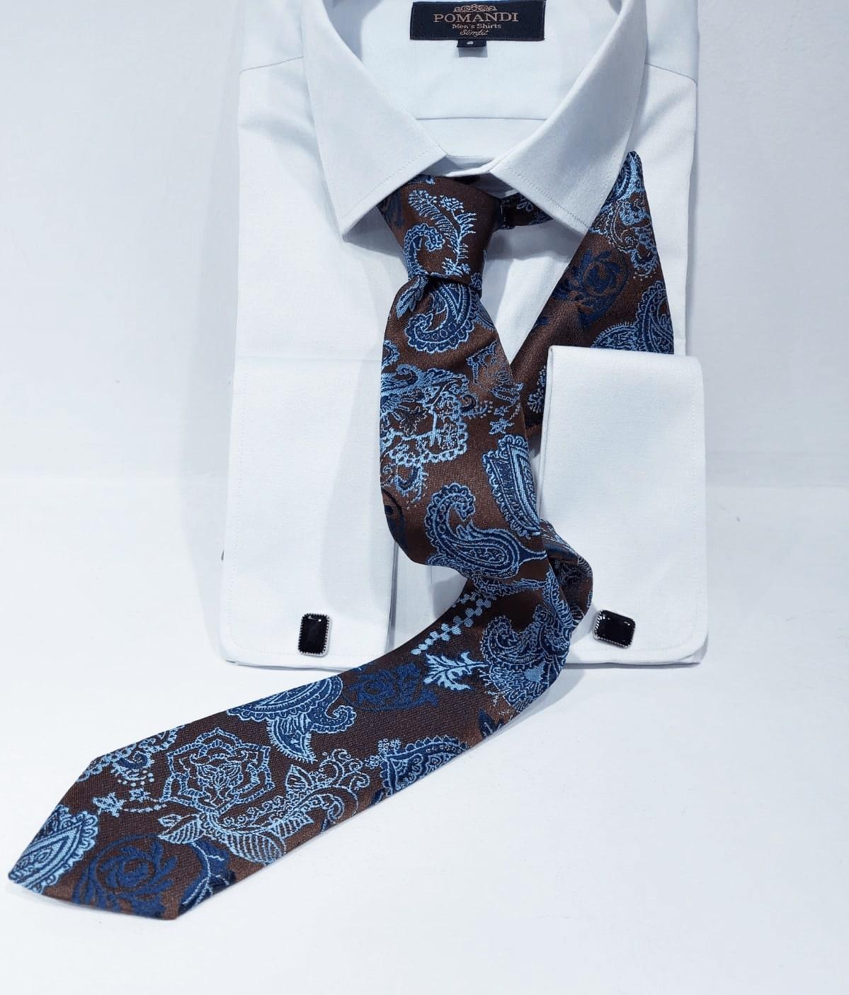 Blauw bruine stropdas