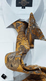 Gold tie with pattern
