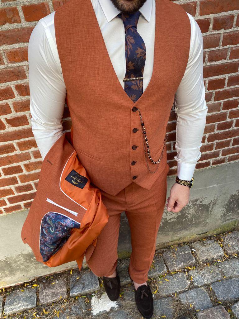 Oranje Pak | Oranje Kostuum Heren | Baksteen Pak