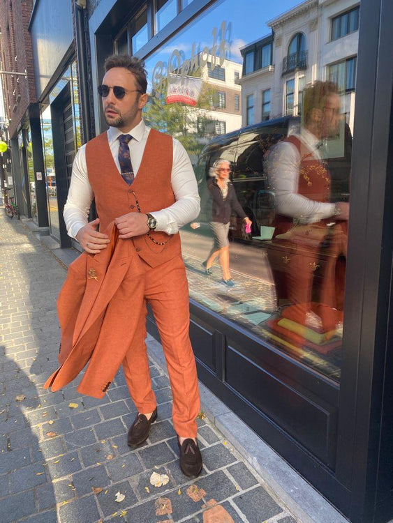 Oranje Pak | Oranje Kostuum Heren | Baksteen Pak