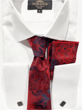 Bordeaux rood stropdas met elegante motief