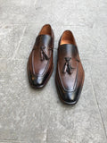 Brown loafers calf leather