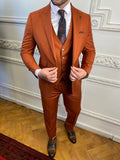 Pure Orange 3 Piece Suit